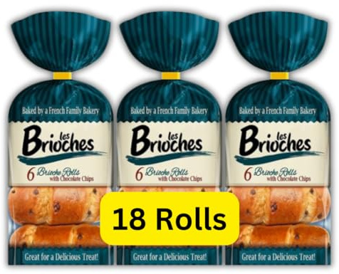 Chocolate Chip Brioche Rolls (18-120 Rolls) (3x6 Rolls)