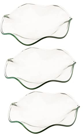 Alipis 3pcs Glass Wax Warmer Replacement Dishes for Aromatherapy Lamp Compatible Wax Burner Plate and Essential Oil Diffuser