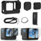 EIH1 Funda de silicona para Go Pro Hero12 /Hero11 /Hero 10 /Hero 9 Negro Tapa lateral de la batería y tapa del objetivo y cordón para Go Pro Hero 12/11 /10/9 Negro