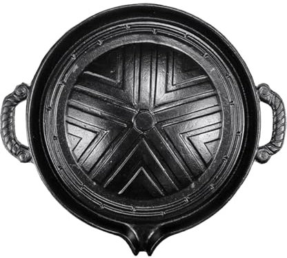 Pan de barbacoa de hierro fundido, bandeja de barbacoa Pan de hierro fundido | Plato de barbacoa al aire libre - Plancha de barbacoa antiadherente, plato de fritura de 11 pulgadas para cocinar para co