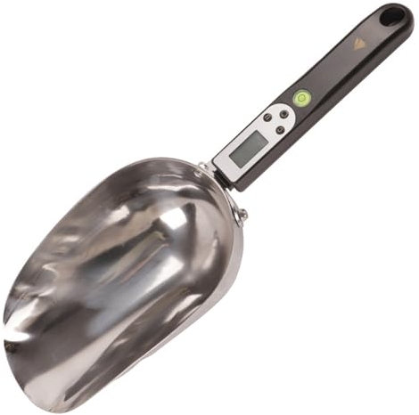 Cuchara medidora digital para alimentos y agua de mascotas con un peso de hasta 5 kg con acero inoxidable resistente a la corrosión