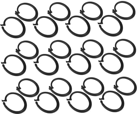 Didiseaon Ganci per Tende da Esterno a Forma di C in Plastica Nero 30 Pezzi Resistenti alle Intemperie Compatibilità, per Campeggio e Uso Indoor