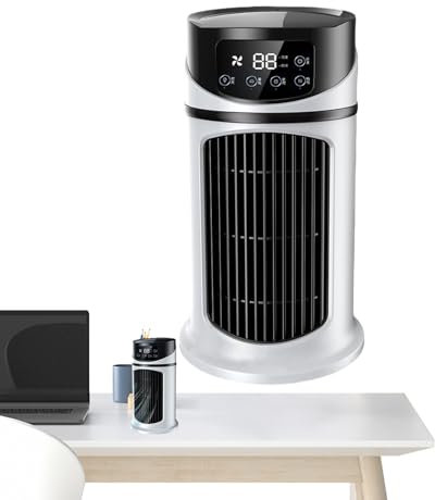 Ventilateur de Climatisation AC - Rafraîchisseur d'Air Portable pour Chambre,Humidificateur Évaporatif Silencieux, Ventilateur Rafraîchissant avec Vitesses Réglables pour Appartement, Bureau, Camping