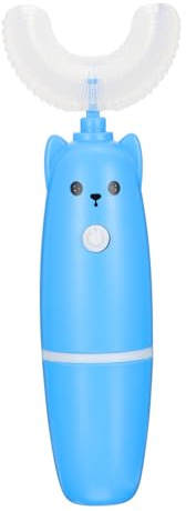 PENIKOKO Cepillo Dental Eléctrico Infantil U Shaped Suave Azul Portátil y Ligero Cuidado Bucal Práctico para Protección de Encías y Limpieza