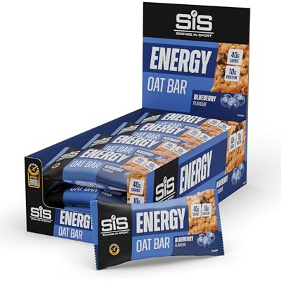 Science in Sport Energy Oat Bar, 12 x 70g, Blaubeere | Kohlenhydratreicher Haferriegel, 10g Protein, 40g Kohlenhydrate pro Riegel, Für vor, während oder nach Training
