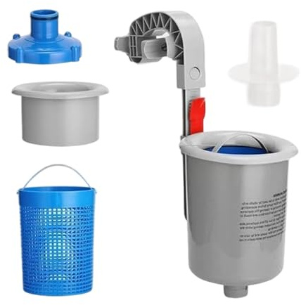 Cnrfeoap Skimmer de piscina montado en la pared, montaje en pared, superficie automática, flotante, bajo mantenimiento, filtro de piscina compatible