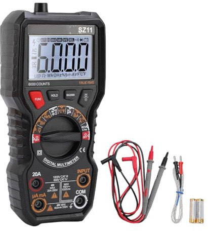 CHEOTIME Digital Multimeter, Professional Auto Ranging Electronics Tester with Temperature Voltage Current Capacitance Measurement for Home Industrial