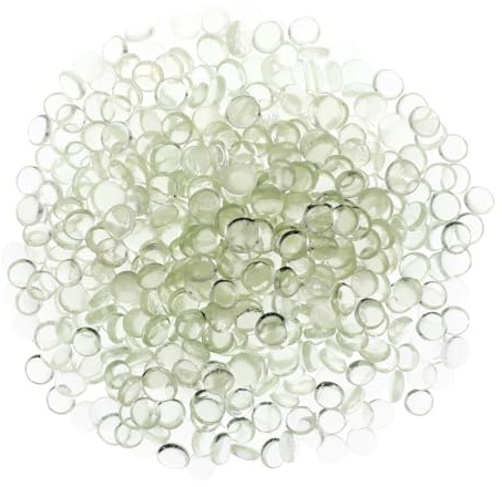 NUOBESTY 500pièces Perles Verre Transparentes Plates pour Vases Décoration De Cheminée Galets Décoratifs pour Centre De Table Lot