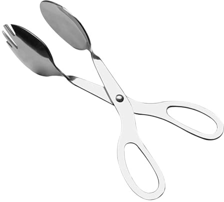 DIYEAH Pinces à Salade Inox pour Buffet et Cuisine Pince Alimentaire Multifonction pour Gâteau Fruits Légumes Service Facile et Hygiénique