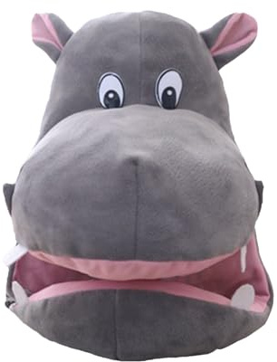 Sombrero de hipopótamo realista – Sombrero de hipopótamo de felpa, gorra de disfraz ajustable suave, divertido sombrero de animales para adultos y niños, gorra de cosplay transpirable | disfraz para