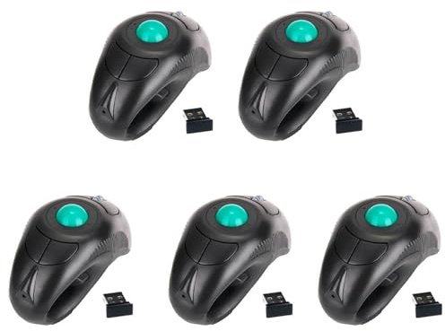 Janasiba 5X 2.4G Wireless Air Mouse Ergonomico Trackball Handheld Finger USB Mouse USB Optical Trackball Mouse