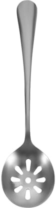 FOMIYES Cuchara Pequeña Ranurada de Acero Inoxidable, Utensilio para Servir Diseño Ergonómico y Duradero, Accesorio Portátil Adecuado para Uso en Hogar, Restaurantes y Banquetes