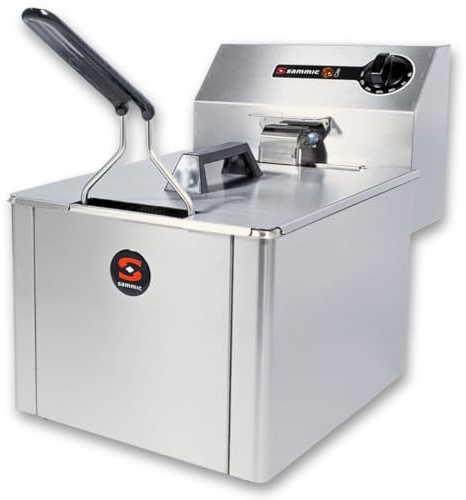YOMMAK Freidora Aceite Profesional Sammic PF-6 | Freidora Industrial electrica 5L 3000W | Producto Cocina Premium Acero Inoxidable Cuba Desmontable Termostato Regulable | Ideal Hosteleria