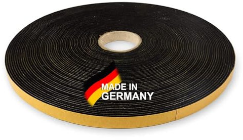 The Felt Store Filzband selbstklebend 10 mm breit, 1,5 mm dick, 20m lang, schwarz - vielseitiger Filzstreifen - Ideal als Dichtungsband für Fenster und Türen oder als Klapperschutz