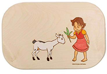 Heidi Frühstücksbrett aus Ahornholz – Original Lizenzprodukt – Personalisiertes Holzbrettchen mit Gravur & Namen – Geschenkidee für Kinder & Erwachsene