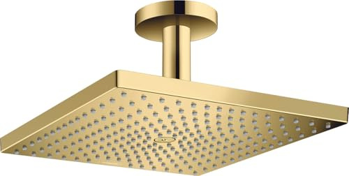 hansgrohe Duschkopf Raindance E 300 Regendusche (Kopfbrause mit Deckenanschluss) Polished Gold Optic, 300x300 mm (Deckenanschluss)