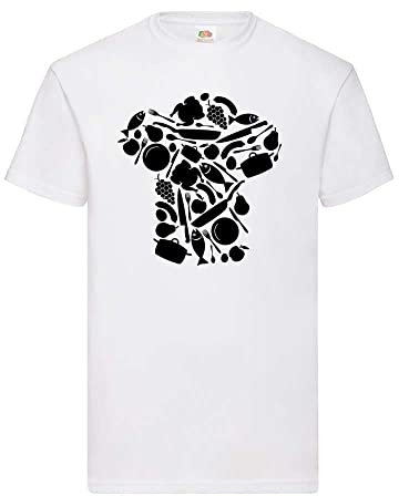 Toque de chef en ustensiles de cuisine pour homme, Blanc., XXXL
