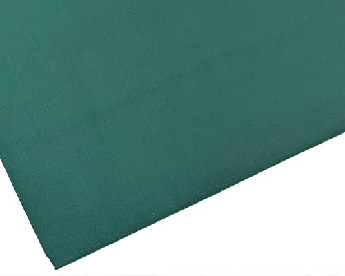 Tissu en polycoton uni vert bouteille, 112 cm de large, 1 m