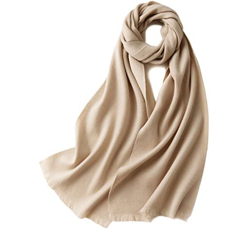 UKKO Kaschmirschal Winterwolle Gestrickter Schal Warme Weiche Frauen Halten Warme Schals-Beige