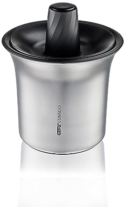 GEFU Kaffeesatz-Sammelbehälter CONSCIO - Abklopfbehälter mit Dorn | Zubehör für Kaffeekapseln mit Deckel, Kapselhalter für 6 Stück, rutschfester Boden aus Edelstahl und Silikon