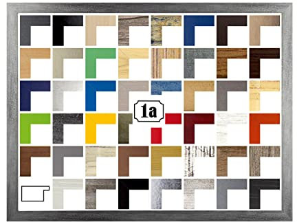 Multicolore Deluxe Bilderrahmen Posterrahmen 80x120 cm Grau Gewischt Antireflex Kunstglas Hintergrund Weiss