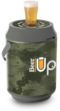 BEER UP 'Nature' + Ceinture porte verres Tireuse à bières portative - 10 verres - fûts Beertender - 20h de froid sans électricité - remplissage par le fond