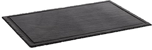 APS 979 - Placa de pizarra natural con surco, base antideslizante, 58 x 38 cm