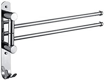Handtuchhalter, ausschwenkbarer Handtuchhalter mit Haken, Wand-Trockenständer aus Edelstahl, 2/3/4/5 Stangen, drehbar, für Zuhause, Badezimmer/Küche, Wandaufbewahrung, wandmontierter Handtuchhalter,