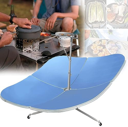 HLGKBY Cuisinière Solaire intégrée extérieure, cuisinière Solaire Portable 2000 W, cuisinière sans Carburant, Outil de Four Portable pour randonnée en Plein air, Pique-Nique, Barbecue, Camping