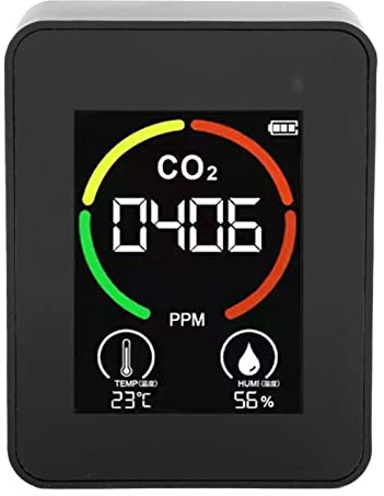 CO2-Detektor TVOC-Sensor, Echtzeitüberwachung, Einfache Ablesung, Umfassender Nutzen für Haus Büro Übung Fahrrad Automatische Kalibrierung