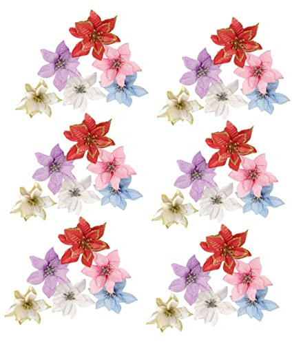 NOLITOY 36stücke Künstliche Weihnachtsblumen Für DIY Als Christbaumschmuck Geeignet Für Innen Und Außenbereich