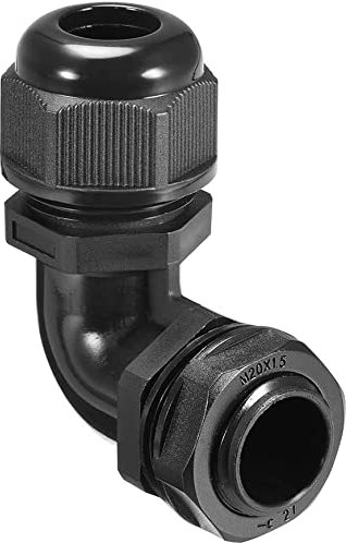 XYWHPGV M20 Kabelverschraubung, 90 Grad wasserdicht IP68 Nylongelenk Einstellbare Kontermutter für 6mm-11mm Durchmesser Kabeldraht(e1717 60755 7e582 fd362 f0dd1 34d24