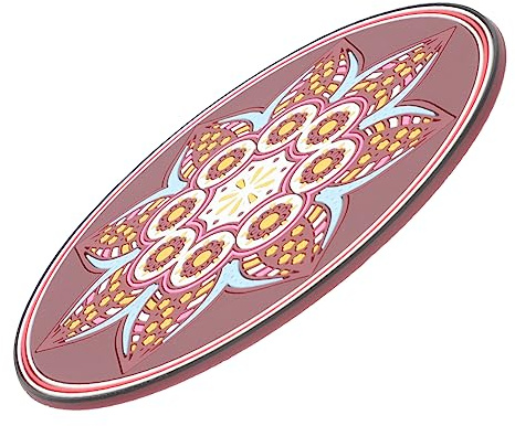 TOPPERFUN Cuscino per Ciotola Sonora da Meditazione a Tema Religioso, Tappetino Ricamato per Campane Tibetane, Grande Cuscino Decorativo Antiscivolo per Meditazione e Terapia del Suono