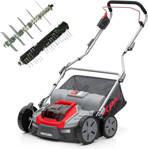 IKRA BOSCH 36V Akku 3in1 Vertikutierer Rasenlüfter IB-SR 36, Fangkorb 45l, Arbeitsbreite 36cm, ohne Akku & Ladegerät