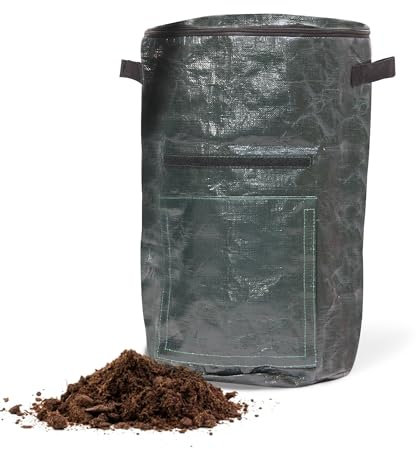 Greena® Garden Composter Bags 50L- Recycle all garden and kitchen waste into nutrient-rich compost, composting bag (Green, Medium)