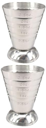 Ciieeo 2 Piezas Barra De Jigger Barra Jigger De Onzas Vaso Medidor Taza De Tiro De Medición Taza Medidora
