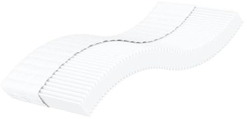 vidaXL Schaumstoffmatratze Weiß 100x210 cm Härtegrad H2 H3