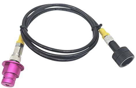BONJUME CO2 High Pressure Hose, 1.5m with Adapter, Backflow Preventer, for W21.8-14 CO2 Gas Bottles, Soda Hose, Cylinder Accessories, 1 Pack