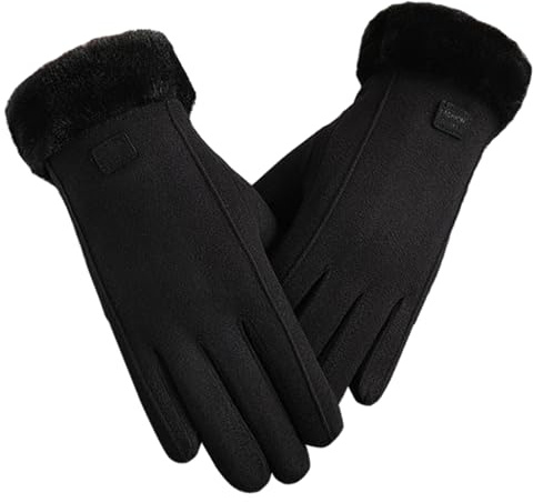 GUTERTOP Lammfell Handschuhe, Winter Lederhandschuhe Gefüttert für Damen, Outdoor Use