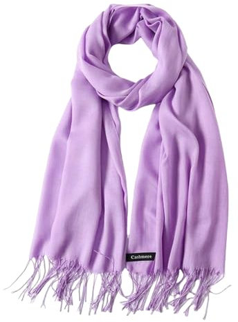 CXJGCRDM Schal Winter Langweiches Warme Quastenschals Für Männer Damen Schals Frauen Schals Und Wraps-leichte Lila -100g-200 * 70 cm