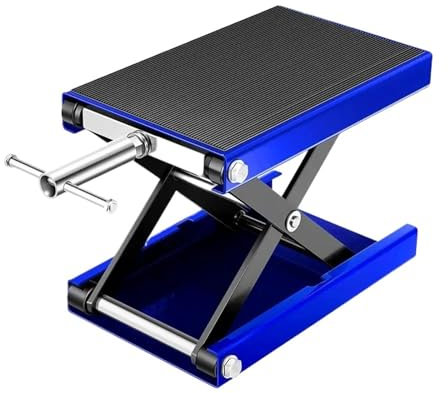 XFYESL hebebühne Auto Motorrad-Hebebühne, 1100 Pfund, Motorrad-Reparatur-Hebebühne, Stahl, ATV, breites Deck, Scheren-Hebebühne rangierwagenheber(Blue)