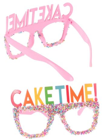 Cabilock 2St Geburtstagsbrille spaß jahrestage nupsis Familiar partygläser fot Modisch Neon-Sonnenbrille lustige Brillen Strohhalme verrückt Geburtstag Brille Geburtstagsfeier Brille STK