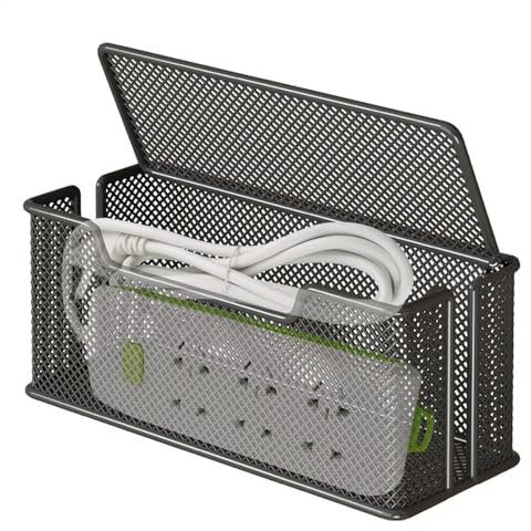 Boîte de gestion des fils – Boîte de multiprise | Boîte de cache de câble | Sécurité de prise domestique | Organiseur de cordon design de grande capacité pour espace de travail, chambre à coucher