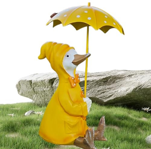 Outdoor Ente Statue - Realistische Tierskulptur für Garten Dekoration | Tierskulptur für Garten | Tierskulptur für Garten Dekoration | Entenfigur aus Kunstharz Dekoration