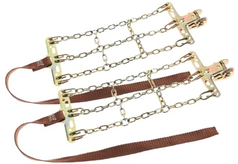 STOBAZA 2 Piezas Cadenas Para Neumáticos Cadenas Para Coche y Hielo Para Neumáticos De Invierno Para Suv y Camiones Antideslizantes De Emergencia Para Nieve y Carretera