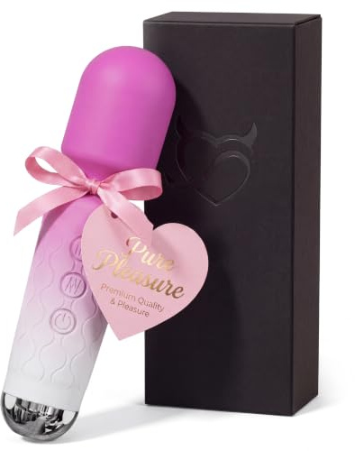 PurePleasure Wand Vibrator for Women, Powerful Handheld Massager with 20 Vibration Modes & 8 Speeds, Flexible Silicone Head, Rechargeable & Waterproof Clit Stim, Quiet Vibrator Sex Toy for Couples