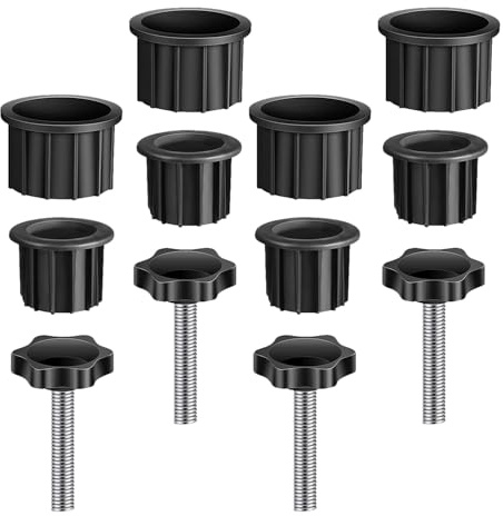 JOINPAYA Base de Parasol de Rechange Bouchon de Trou pour Pied de Parasol Plastique Noir Kit de Extérieur Compatible Terrasse Jardin Patio