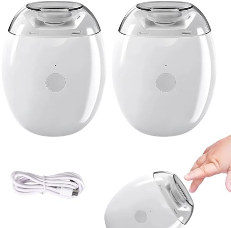 2 Stück Universeller automatischer Nagelschleifer, Elektrischer Nagelknipser mit LED-Licht und 3 Geschwindigkeitsstufen, Wiederaufladbarer Nageltrimmer und Polierer für Erwachsene Senioren Kinder