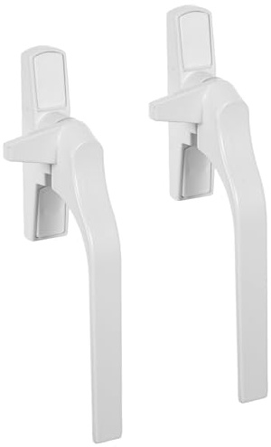 DIYEAH 2Pcs Right-Handed Exterior Offset Window Handles with Lock, Sliding Casement Fastener and Door Hardware for Upvc and Double Glazing Windows