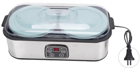 Glomora Joghurtbereiter mit Timer, 2 l digitale Joghurtmaschine mit 2 Gläsern und LCD-Display, 0–48 Stunden Timer und konstante Temperaturregelung für Zuhause, 110 V/220 V